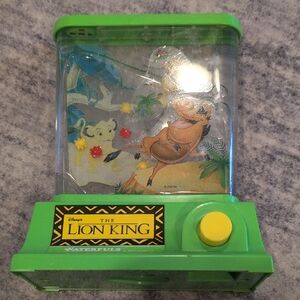Disney Green Lion King Handheld Water Game with Yellow Button